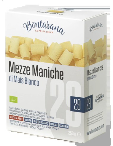 Bontasana - Mezze maniche di mais bianco in purezza