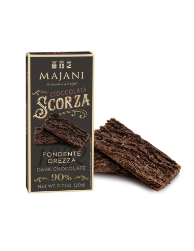 Majani - Scorza Grezza al Cioccolato Fondente 90% Astucciata