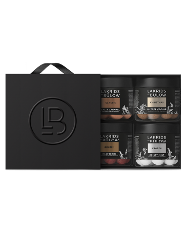 Lakrids by Bülow Black Box 4xSmall Classic, Golden, Christmas, Frozen